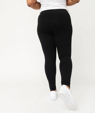 Legging femme grande taille uni en coton stretch vue3 - GEMO 4G GT - GEMO