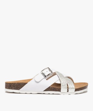 Mules femme à semelle liège et brides croisées  vue1 - GEMO (CASUAL) - GEMO