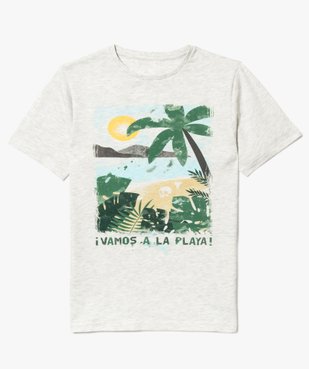 Tee-shirt imprimé plage vue1 - GEMO (JUNIOR) - GEMO