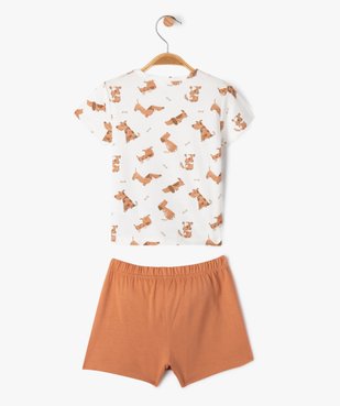 Pyjashort 2 pièces avec motifs chiens bébé garçon vue3 - GEMO 4G BEBE - GEMO