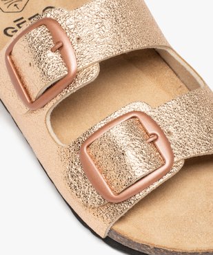 Mules femme à double bride à boucles unies vue6 - GEMO (CASUAL) - GEMO