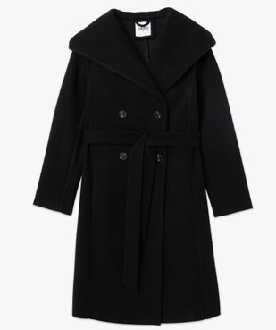 Manteau mi-long à grand col capuche femme vue4 - GEMO(FEMME PAP) - GEMO