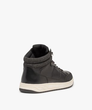 Baskets homme semi-montantes unies à lacets vue4 - GEMO (CASUAL) - GEMO