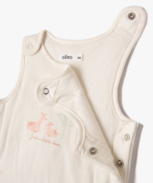 Ensemble 2 pièces bébé fille combinaison et gilet vue3 - GEMO 4G BEBE - GEMO