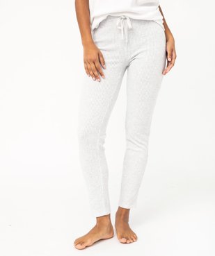 Pantalon de pyjama femme en maille côtelée vue2 - GEMO(HOMWR FEM) - GEMO