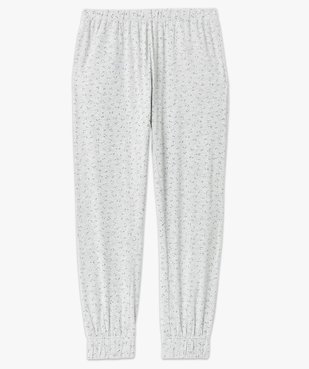 Pantalon de pyjama imprimé avec bas élastiqué femme vue7 - GEMO 4G FEMME - GEMO