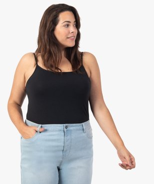 Débardeur femme grande taille uni à fines bretelles  vue1 - GEMO 4G GT - GEMO