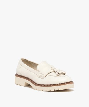 Mocassins irisés à épaisse semelle crantée femme vue2 - GEMO (CASUAL) - GEMO