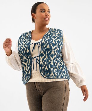 Gilet sans manches à motif ethnique femme grande taille vue5 - GEMO (G TAILLE) - GEMO