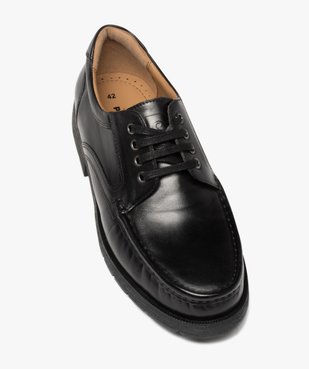 Derbies homme dessus en cuir uni avec lacets plats - Pierre Cardin  vue5 - PIERRE CARDIN CONFORT - GEMO