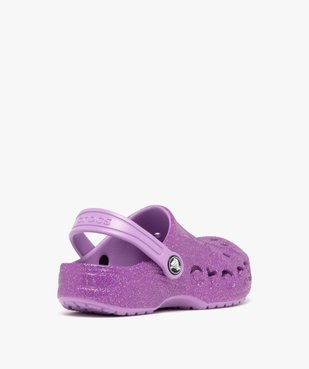 Sabots souples fille dessus perforé à paillettes Baya Glitter - Crocs vue4 - CROCS - GEMO