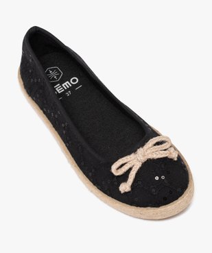 Ballerines femme en toile imprimée et semelle corde vue6 - GEMO (SPORTSWEAR) - GEMO