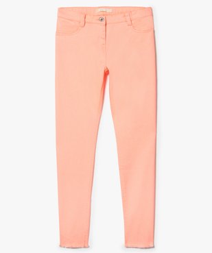 Pantalon en toile stretch bas frangés vue1 - GEMO (JUNIOR) - GEMO