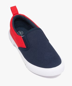 Slip-on garçon en toile bicolore avec col élastiqué vue5 - GEMO (ENFANT) - GEMO