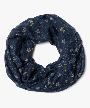 Foulard forme snood fleuri fille vue1 - GEMO 4G FILLE - GEMO