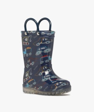 Bottes de pluie bébé garçon à semelle lumineuse avec anses vue2 - BUGGY - GEMO