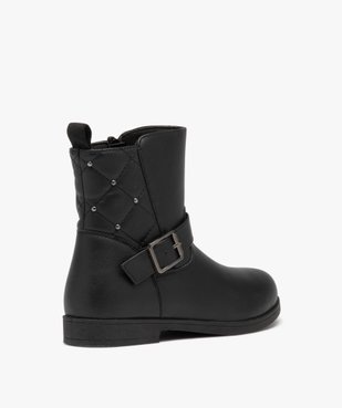 Boots fille unies à boucle avec détails fantaisie vue4 - GEMO (ENFANT) - GEMO