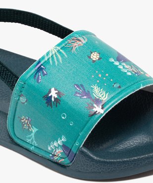 Mules de piscine garçon à bride talon élastique motif aquatique vue6 - GEMO (ENFANT) - GEMO