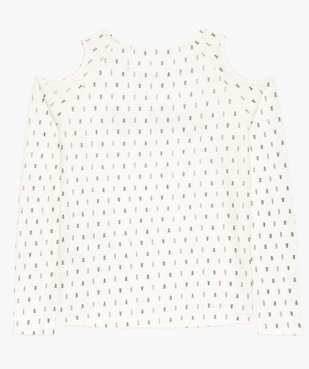 Pull fin fille à motifs avec épaules dénudées vue2 - GEMO (JUNIOR) - GEMO