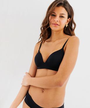 Soutien-gorge triangle sans armature à bonnets moulés vue1 - GEMO 4G FEMME - GEMO