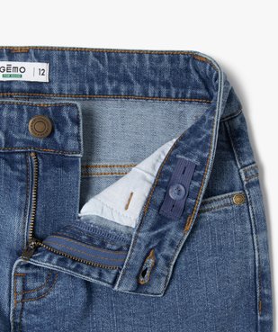 Jean regular à taille ajustable en coton stretch garçon vue7 - GEMO 4G GARCON - GEMO