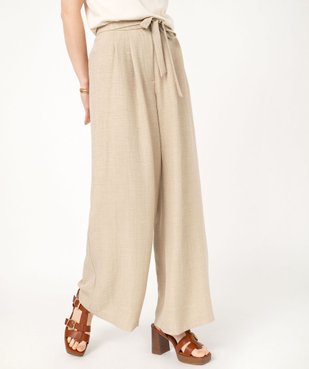 Pantalon ample aspect froissé femme vue1 - GEMO(FEMME PAP) - GEMO