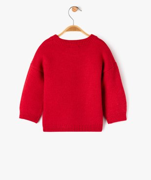 Pull de Noël avec motif renne bébé vue3 - GEMO(BEBE DEBT) - GEMO