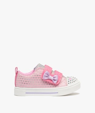 Baskets fille pailletées à scratch avec clous lumineux – Skechers Twinkle vue1 - SKECHERS - GEMO