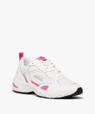 Baskets femme bicolores en mesh style running - Ellesse vue2 - ELLESSE - GEMO