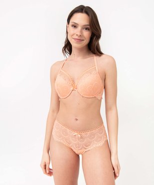 Soutien-gorge corbeille en dentelle à dos fantaisie vue1 - GEMO(HOMWR FEM) - GEMO