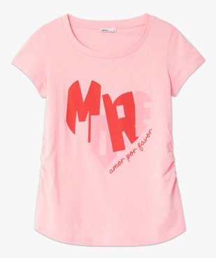 Tee-shirt de grossesse avec inscription en forme de cœur  vue4 - GEMO (MATER) - GEMO