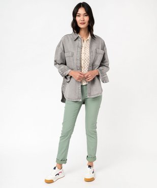 Veste en jean look surchemise femme vue5 - GEMO(FEMME PAP) - GEMO