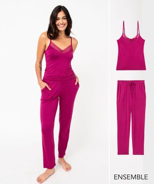 Ensemble de pyjama pantalon et débardeur pour femme - GEMO