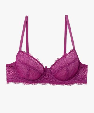 Soutien-gorge à armatures forme corbeille en dentelle vue4 - GEMO(HOMWR FEM) - GEMO