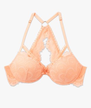 Soutien-gorge corbeille en dentelle à dos fantaisie vue4 - GEMO(HOMWR FEM) - GEMO