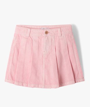 Jupe short en toile denim colorée fille vue4 - GEMO (ENFANT) - GEMO