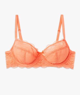 Soutien-gorge à armatures forme corbeille en dentelle vue4 - GEMO(HOMWR FEM) - GEMO