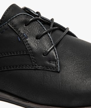 Derbies homme unis avec surpiqûres contrastées vue6 - GEMO(URBAIN) - GEMO