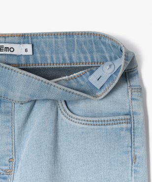 Jegging délavé avec taille ajustable fille vue2 - GEMO 4G FILLE - GEMO