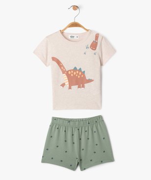 Pyjashort 2 pièces imprimé dinosaures bébé  vue1 - GEMO 4G BEBE - GEMO