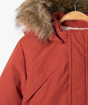 Parka bébé garçon à capuche et doublure chaude vue4 - GEMO 4G BEBE - GEMO