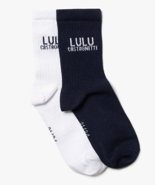 Chaussettes avec inscription sur la tige garçon (lot de 2) - LuluCastagnette vue1 - LULUCASTAGNETTE - GEMO