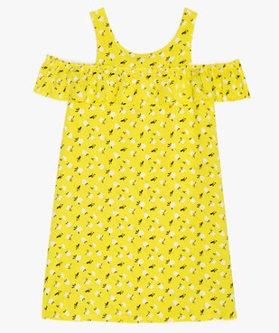 Robe fille ample et fluide à épaules dénudées vue2 - GEMO (JUNIOR) - GEMO