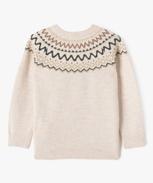 Pull en maille jacquard garçon vue3 - GEMO (ENFANT) - GEMO