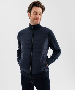 Gilet bimatière matelassé homme vue1 - GEMO (HOMME) - GEMO