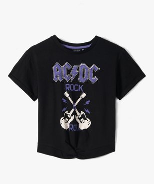 Tee-shirt fille à manches courtes avec motif rock - ACDC vue1 - ACDC - GEMO