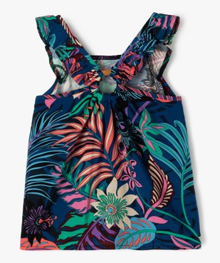 Blouse imprimée à bretelles volantées avec dos fantaisie fille vue3 - GEMO (ENFANT) - GEMO