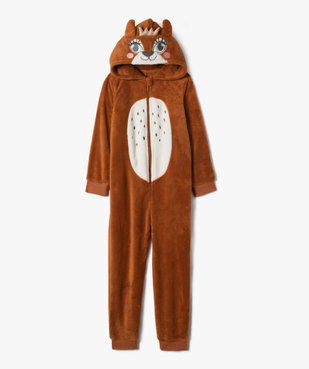 Combinaison pyjama fille avec capuche animée biche vue1 - GEMO (ENFANT) - GEMO