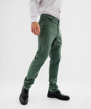 Pantalon en coton stretch coupe Regular homme vue1 - GEMO (HOMME) - GEMO