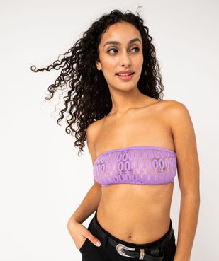 Soutien-gorge bandeau réversible sans armatures vue3 - GEMO 4G FEMME - GEMO